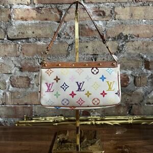 Vintage Louis Vuitton X Takashi Murakami Monogram Multicolor Pochette Accessoire